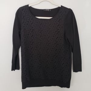 Black Lace Sweater